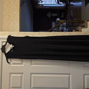 Maxi dress black with white polka dots